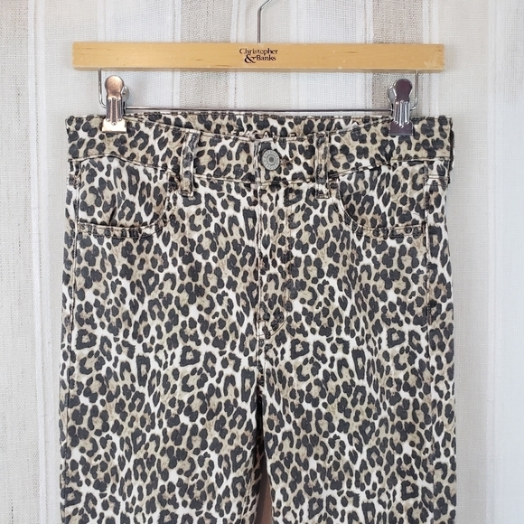 American Eagle Next Level Stretch Hi-rise Jeggings Leopard Print 6 X-Short - Picture 2 of 7